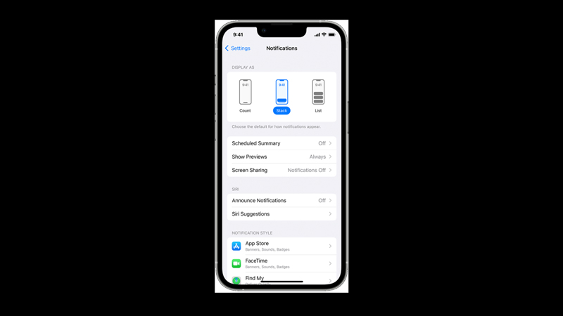 iPhone: Change Notification position to top on iPhone iOS 16