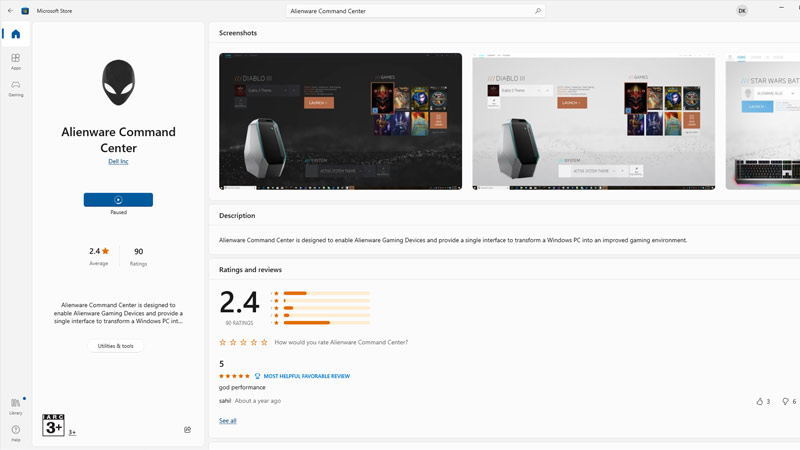 Download Alienware Command Center on Windows 11