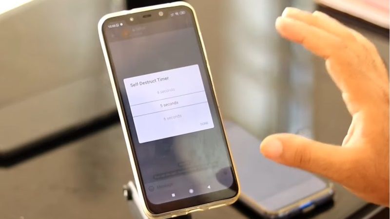 enable self-destructing messages in telegram on iphone
