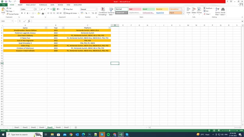 Excel: How to Highlight every other row
