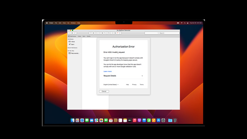 Fix: Mac "OAuth 2.0, Error 400" issue on Apple Mail