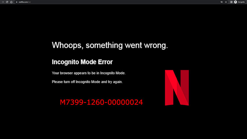 Fix: Netflix Error Code M7399-1260-00000024