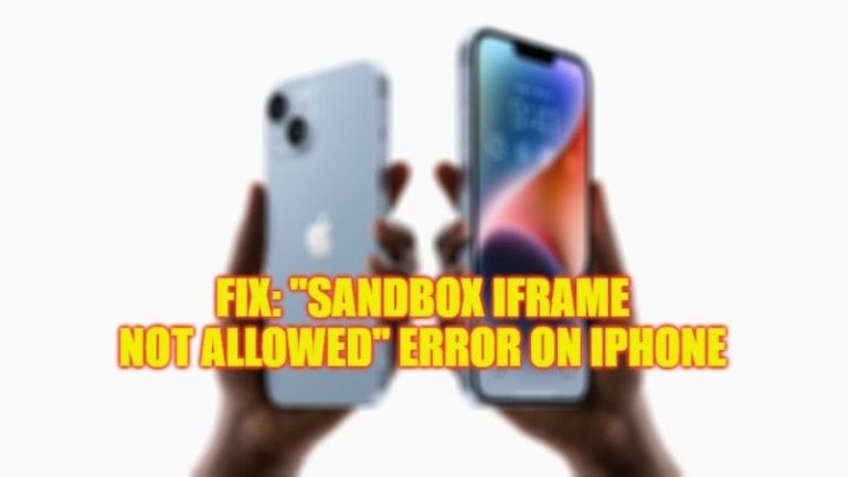 how to fix sandbox iframe not allowed error iphone