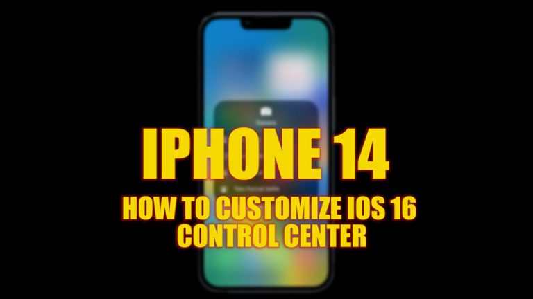 Customize iPhone 14 Control Center