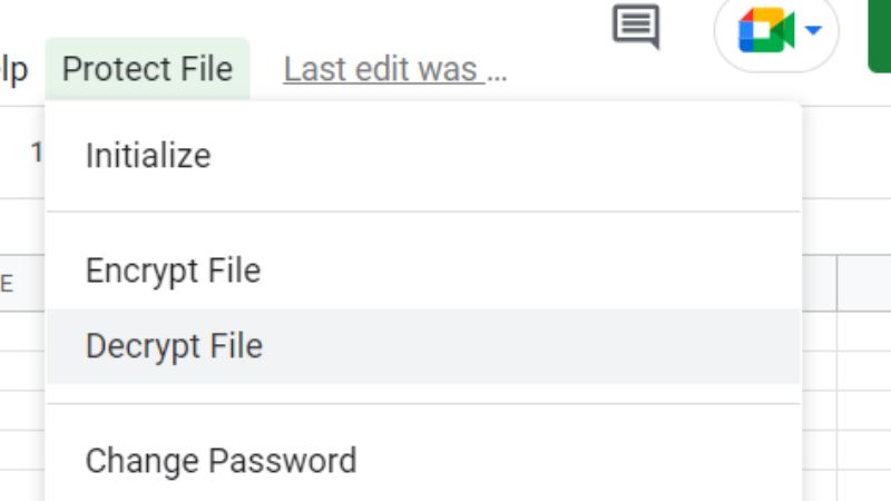 password protect google sheets