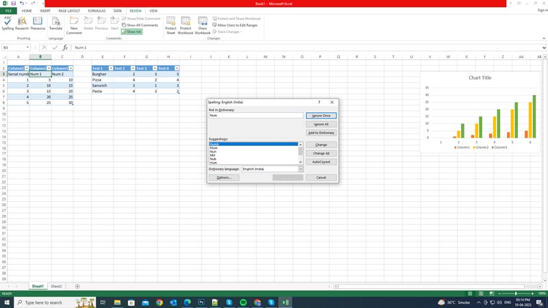 Excel: How to Spell Check