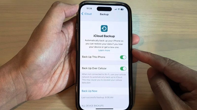 turn off icloud backup on iphone 14