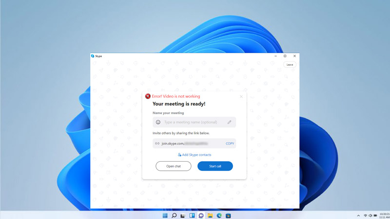 Fix: Skype Video call not working after update on Windows 11 error