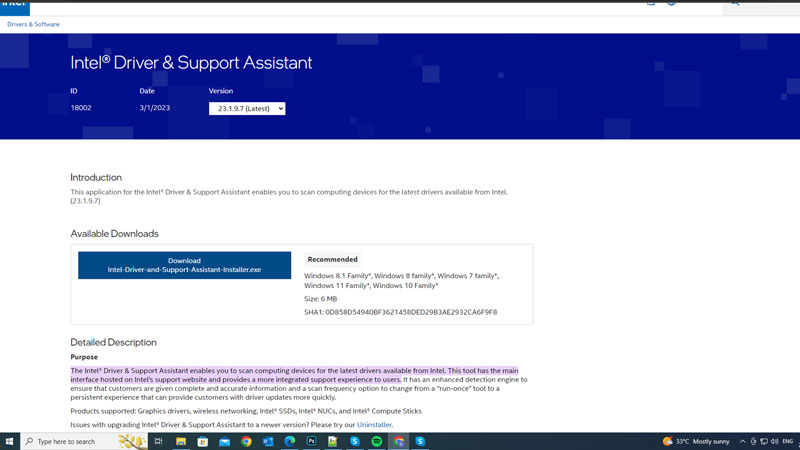 Windows: What is Driver and Support Assistant
