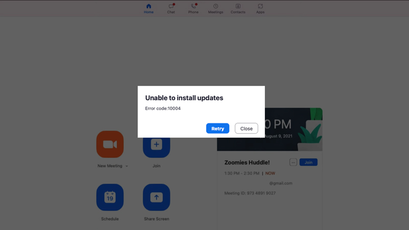 Fix: Zoom Error Code 10004