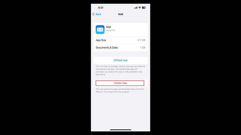 Delete Cache iPhone