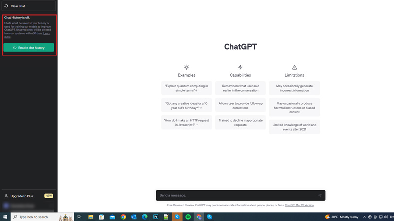 ChatGPT: How to Turn off Chat History