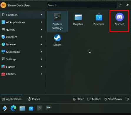 Discord Steam Deck