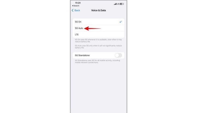 fix 5G on iphone drains battery life