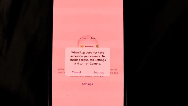 fix whatsapp cannot access camera iphone 14