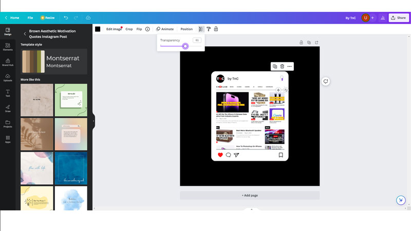 Canva: How to Make Image Transparent