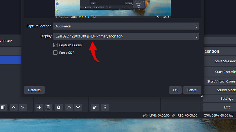 screen record obs