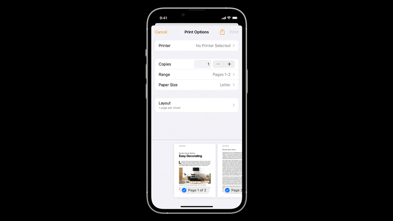 iPhone: How to Print a Document
