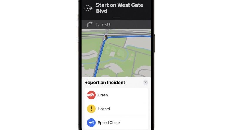 report traffic, speed camera checks, accidents on iPhone