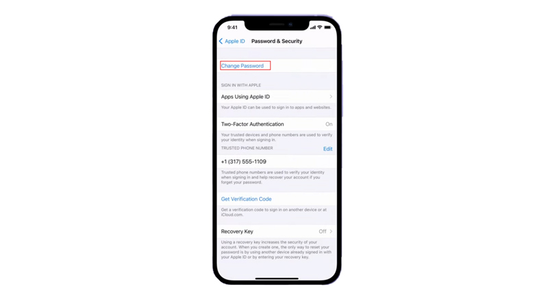 Use iPhone to reset Apple ID Password