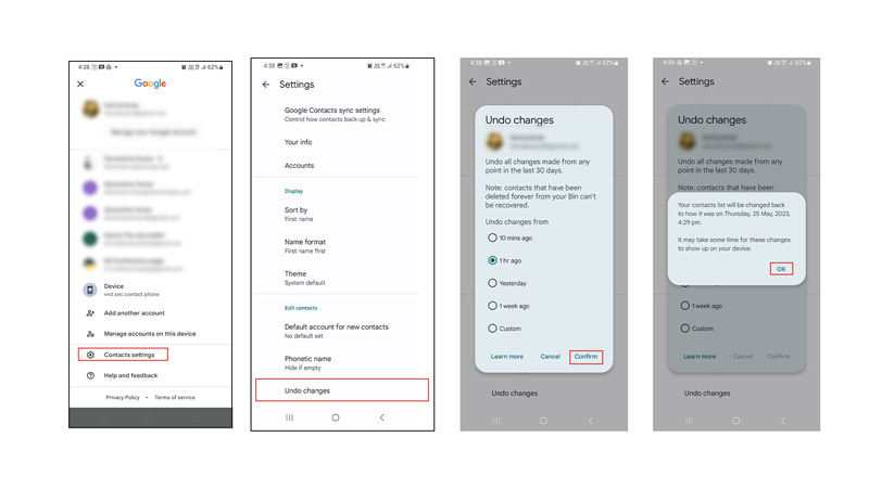 Restore Deleted Contacts Android