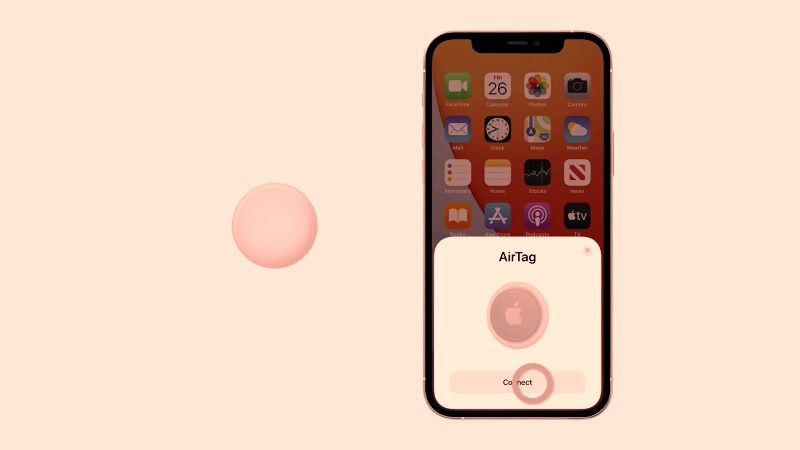 see AirTag on iPhone