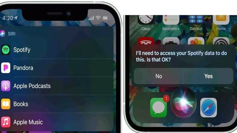 set Spotify as default music app on iPhone with Siri