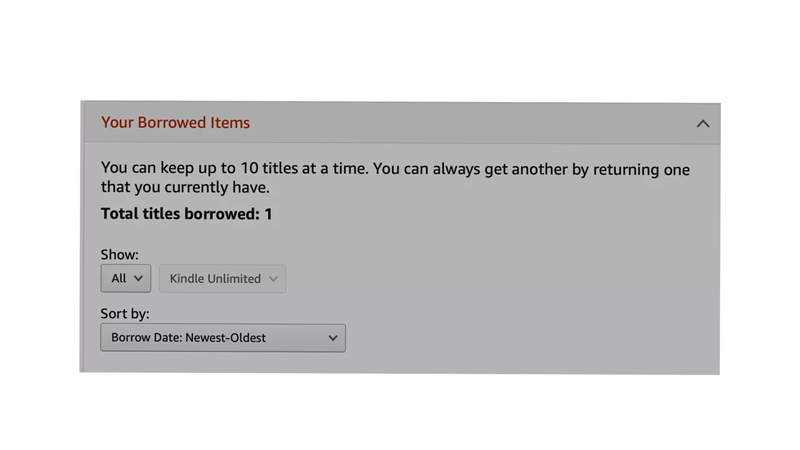 Choose Borrowed items