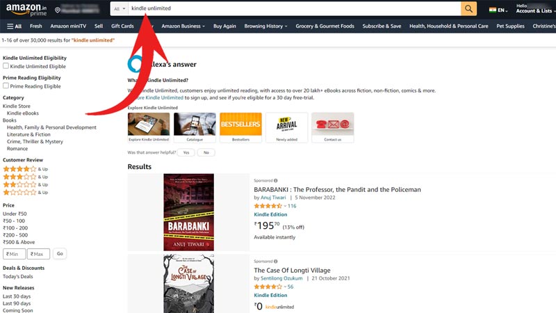 Kindle Unlimited use