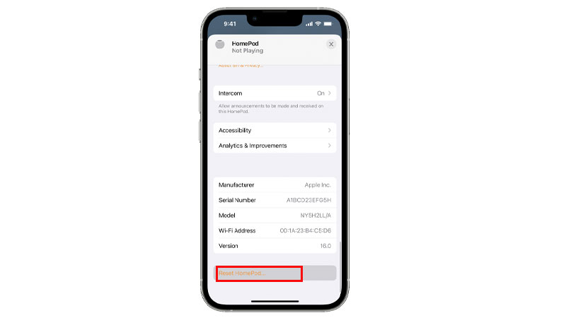 Reset Using iPhone