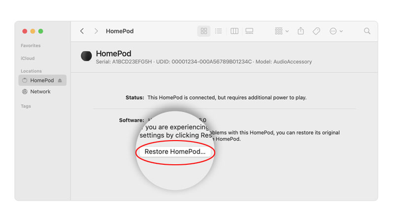 Reset HomePod Mini Mac