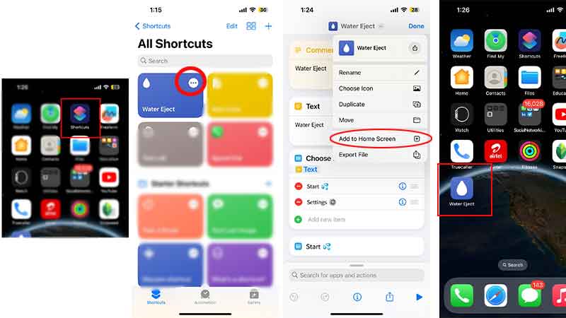 Shortcut on Home Screen