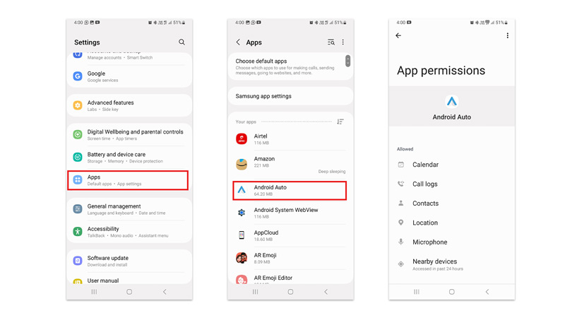 Android Auto Permissions