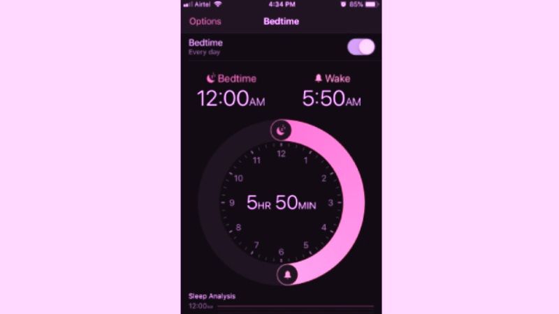 bedtime on ios 15