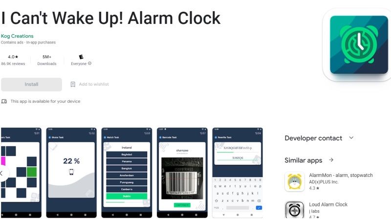 best alarm clock apps I Can't Wake Up
