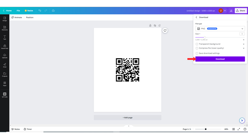 Download Canva QR Code