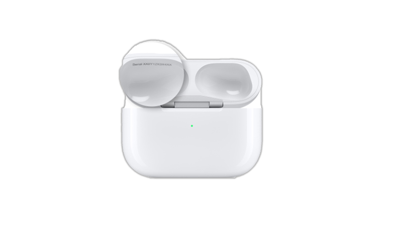 Find AirPods Pro Serial Number on the charging case