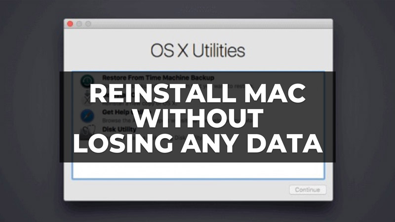 how to reinstall mac without losing any data