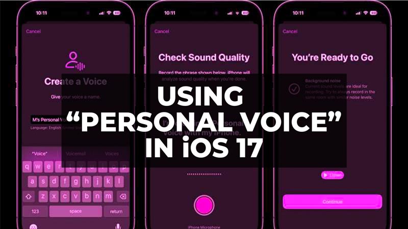 how to use personal voice in ios 17