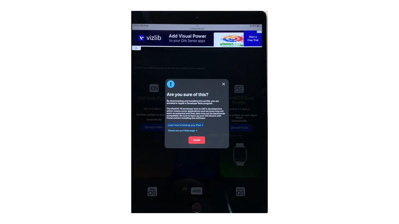 Install Profile on iPadOS 17
