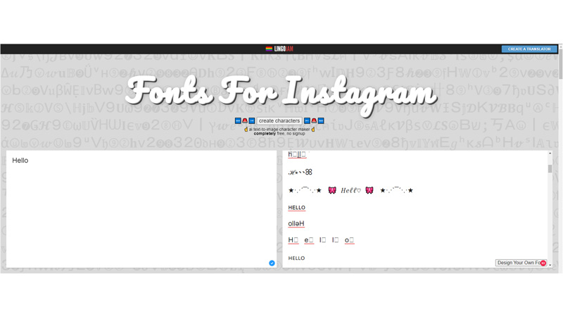 LingoJam Font Generator