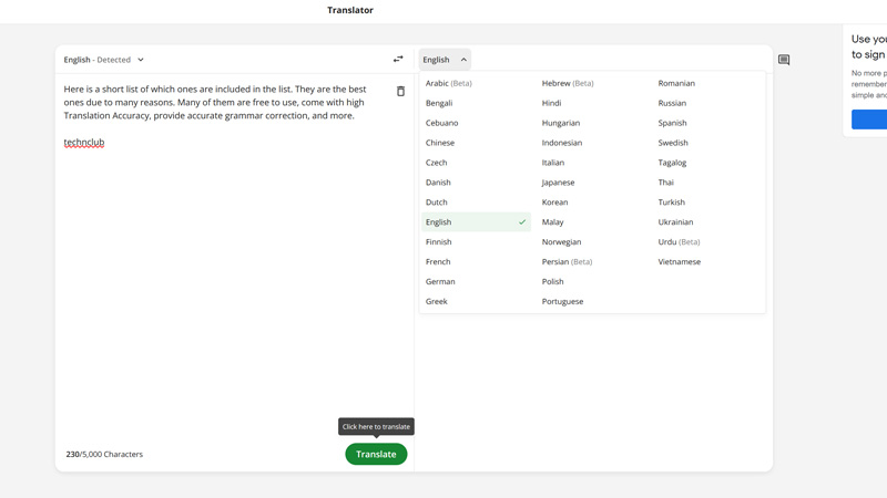 Quillbot AI Translator