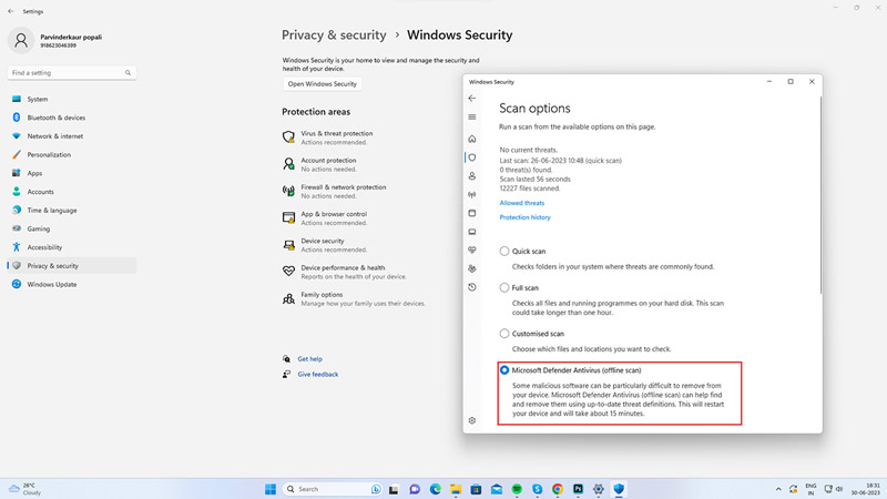 Fix Windows Defender not detecting virus error