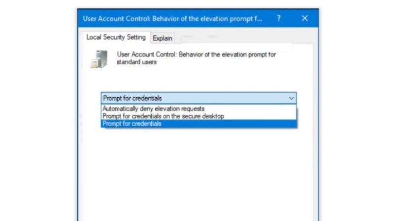 uac prompts ask for username