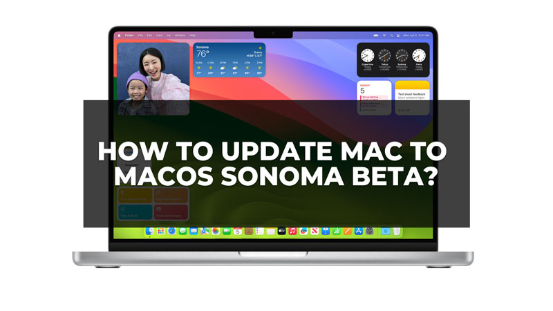 update MacBook to macOS Sonoma Beta