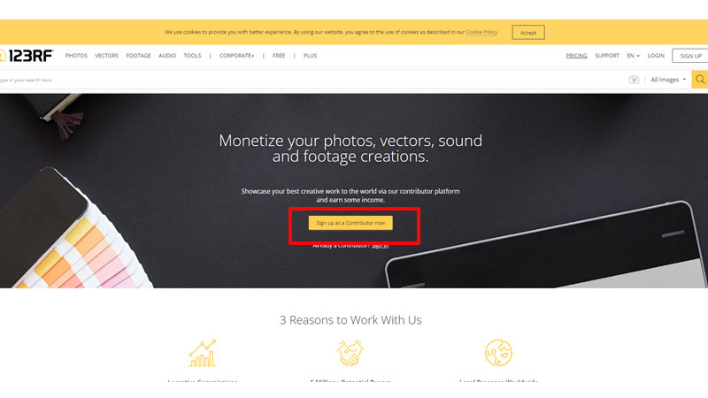 sign up as a contributor
