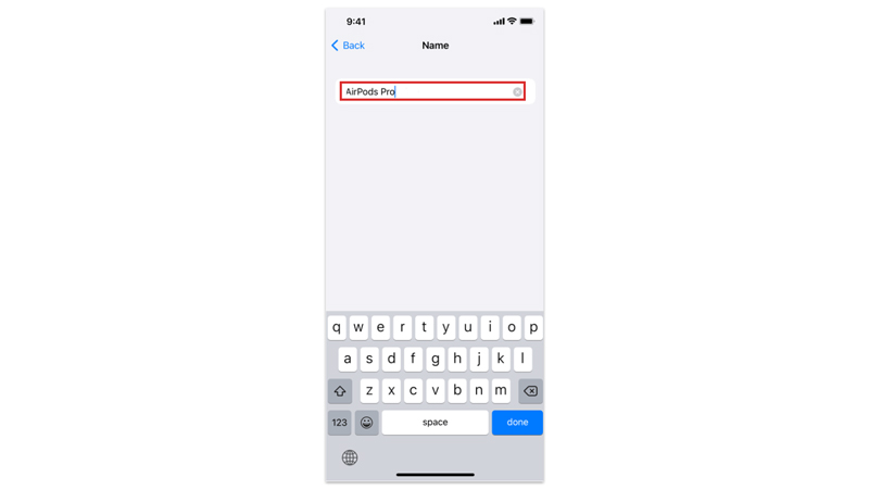 Change Bluetooth device name on iPhone