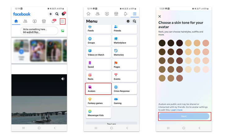 Create FaceBook Meta Avatar on Android or iOS