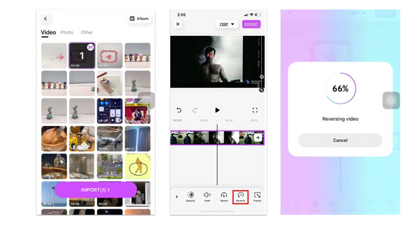 Reverse Video on FilmoraGo