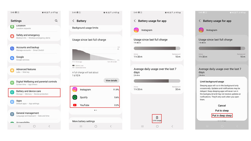 Fix Battery Draining issue on Samsung phone after One UI 5.1 update
